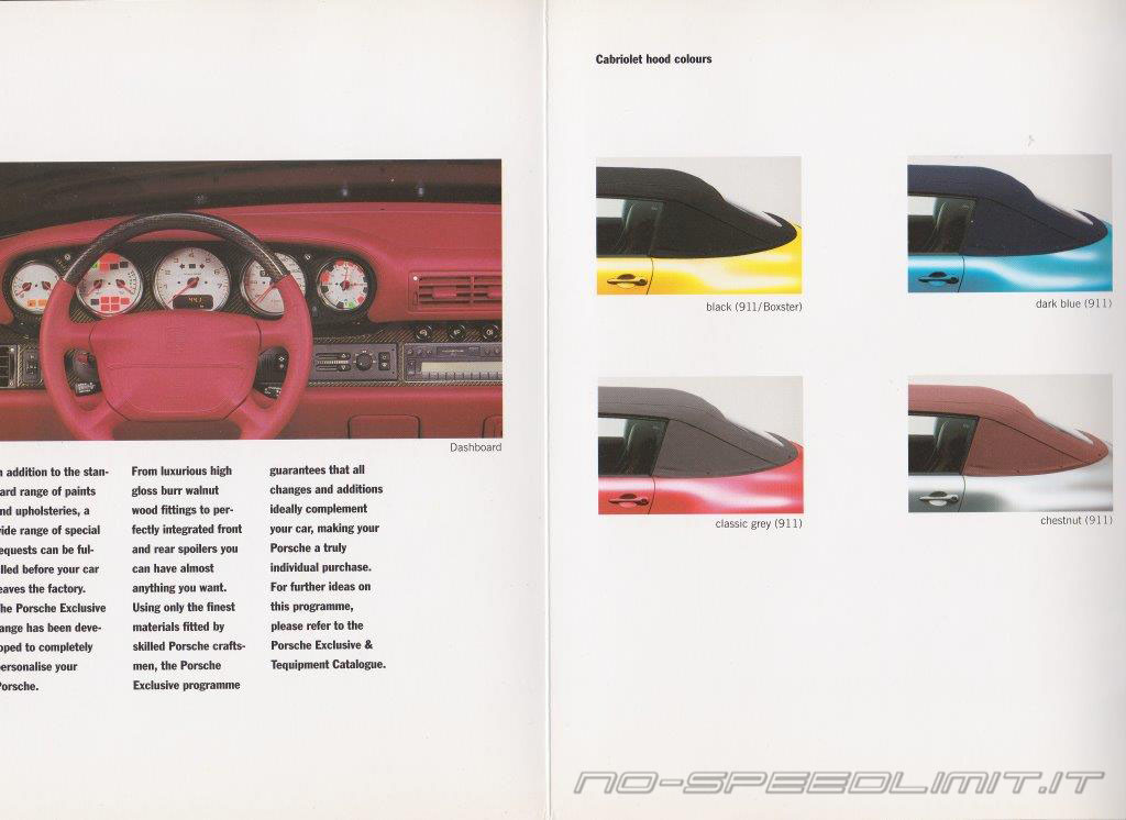 Porsche Literature 1996 Colours
